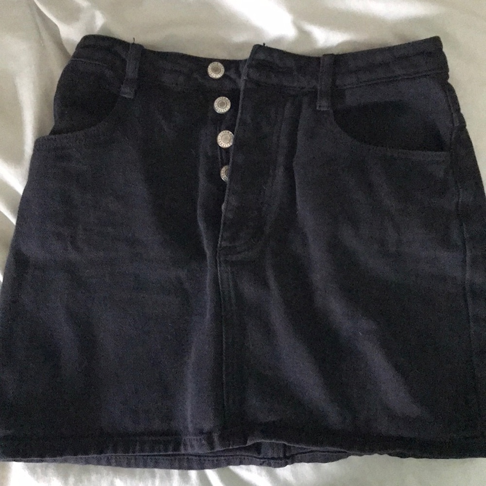Brandy Melville Black Jean Skirt